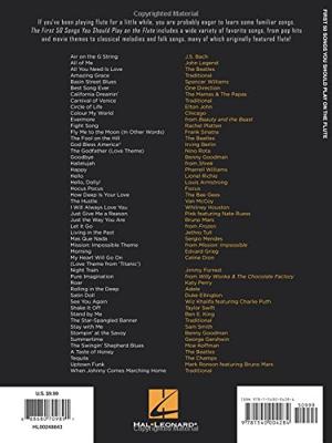 Hal Leonard First 50 Songs You Should Play on Flute songboek voor dwarsfluit Hal Leonard First 50 Songs You Should Play on Flute songboek voor dwarsfluit