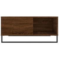 Salontafel 80x80x36,5 cm bewerkt hout bruin eikenkleur - thumbnail