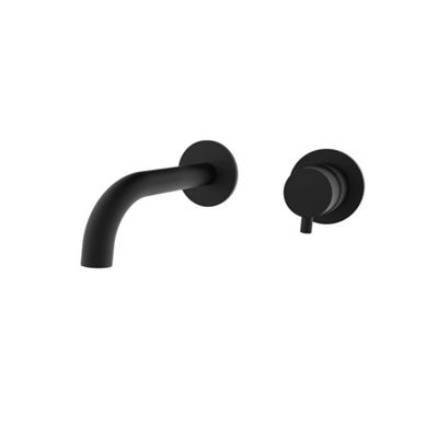 Plieger Napoli inbouw wandkraan 1 hendel met uitloop 18.3cm incl. inbouwdeel zwart 500428PLI0 mat black