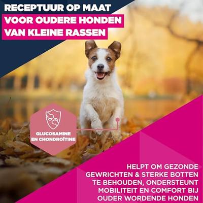 Eukanuba Senior Hondenvoer met verse kip voor kleine rassen, premium droogvoer voor oudere honden, 3 kg