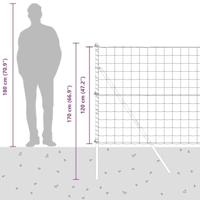 VidaXL Hek met paal grijs 1,2 x 10 m staal - thumbnail