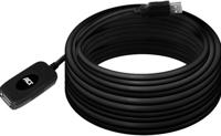 ACT AC6060 Actieve USB 2.0 naar RJ45 Ethernet verlengkabel over Cat5/Cat6, verlengadapter tot 60m, incl. voedingsingang 5V, voor printer, camera, muis etc. - thumbnail