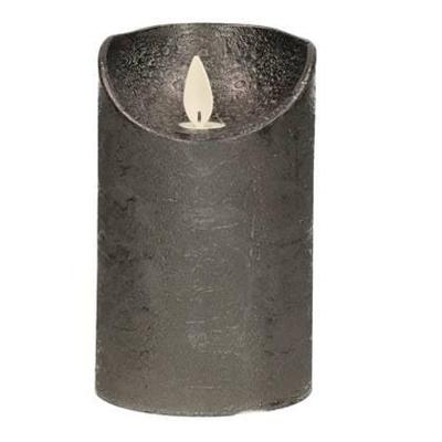 LED Kaars Wax Antraciet 12,5cm