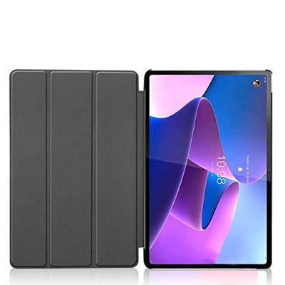 Lunso - Lenovo Tab P12 Pro - Tri-Fold Bookcase hoes - Zwart