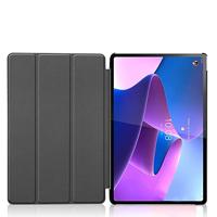 Lunso - Lenovo Tab P12 Pro - Tri-Fold Bookcase hoes - Zwart - thumbnail