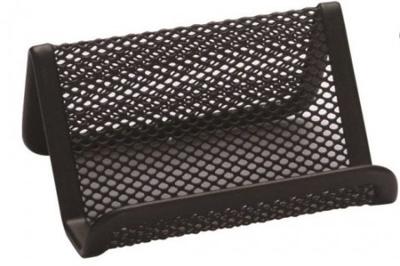Q-CONNECT visitekaartenhouder 11 x 7,5 x 5 cm metaal zwart