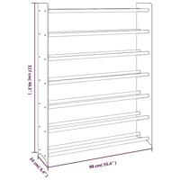 VidaXL Schoenenrek 90x24x117 cm bewerkt hout bruin - thumbnail