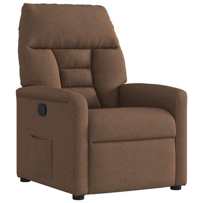 Fauteuil verstelbaar stof bruin
