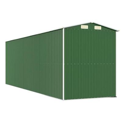 Tuinschuur 192x606x223 cm gegalvaniseerd staal groen