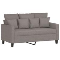 2-delige Loungeset met kussens stof taupe - thumbnail