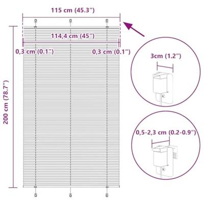 VidaXL Plissé rolgordijn 115x200cm stofbreedte 114,4cm bordeauxrood VidaXL Plissé rolgordijn 115x200cm stofbreedte 114,4cm bordeauxrood