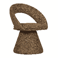 WOOOD Draaibare Eetkamerstoel 'Winter' Geweven stof, kleur Zand Melange - thumbnail