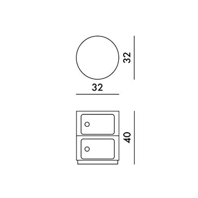 Kartell Componibili  Kast - 2 Modules - Chrome