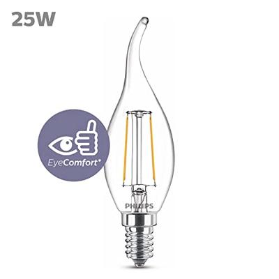 Philips LED 76319000 LED-lamp Energielabel E (A - G) E14 Kaars 2 W = 25 W Warmwit (Ø x h) 3.5 cm x 12.3 cm Filament / Retro-LED 1 stuk(s)
