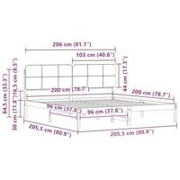 Bedframe met Gevoerd Hoofdgedeelte Lichtgrijs 200 x 200 cm - thumbnail