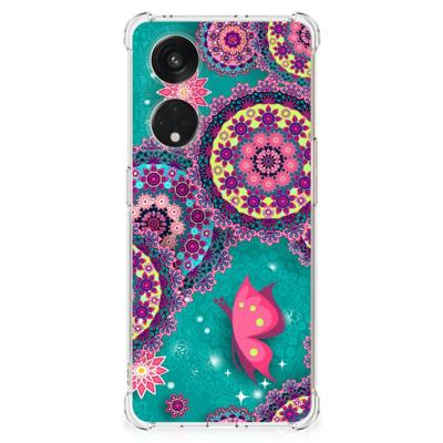 OPPO A98 Back Cover Cirkels en Vlinders OPPO A98 Back Cover Cirkels en Vlinders