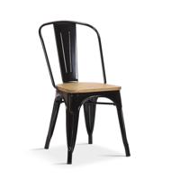 Stoel Ezra Zwart - Set van 4 - thumbnail