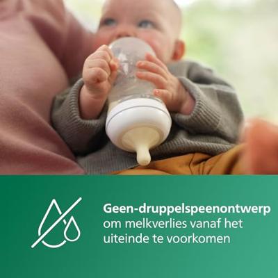 Philips AVENT Natural Response 3 glazen flessen + fopspeenset doorzichtig - thumbnail
