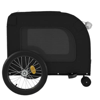 Hondenfietstrailer oxford stof en ijzer zwart - thumbnail