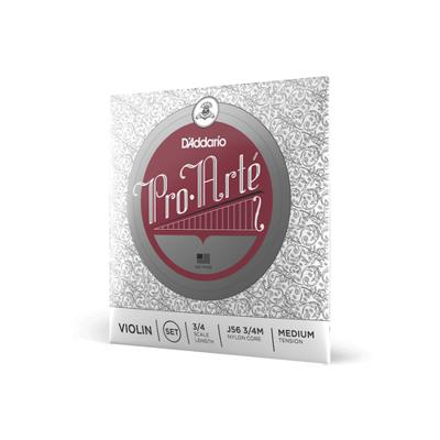 D&apos;Addario J56 3/4M Pro-Arté Violin String Set 3/4 Scale,Medium Tension Vioolsnarenset
