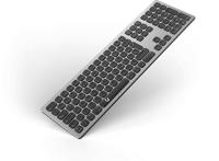 Keysonic KSK-8023BTRF (DE) Toetsenbord Draadloos, Bluetooth QWERTZ, Duits Antraciet, Zwart Oplaadbaar - thumbnail