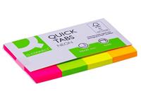 Q-CONNECT Quick Tabs, ft 20 x 50 mm, 4 x 50 tabs, geassorteerde kleuren - thumbnail