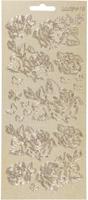 Stickers, rozen, vel 10x23 cm, goud, 1 vel - thumbnail