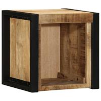 Nachtkastjes 2 st 40x35x40 cm massief ruw hout mango - thumbnail