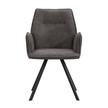 Eetkamerstoel Raffy - stof - antraciet