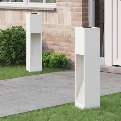 Zonne LED Padverlichting 2 pcs Wit Koudgewalst staal Zonne LED Padverlichting 2 pcs Wit Koudgewalst staal