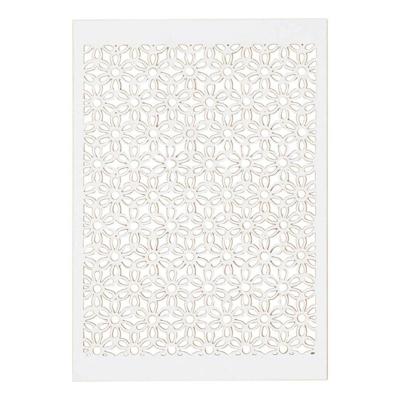 Creativ Company Patroonkarton bloem wit, 10st.