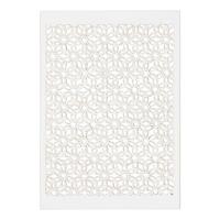 Creativ Company Patroonkarton bloem wit, 10st. - thumbnail