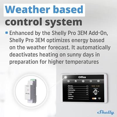 Shelly Shelly Pro 3EM Switch Add-on Elektriciteitsmeter Bluetooth, WiFi