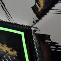 SportX Voetbal 22 cm 330-350 g Zwart/Grijs/Neon Groen - thumbnail