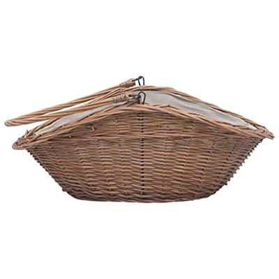 VidaXL Houtmand met handvat 60x44x55 cm natuurlijk wilgenhout
