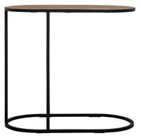 DTP Home Ovale Laptoptafel 'Terra' Teakhout, 65 x 35cm, kleur Naturel - thumbnail