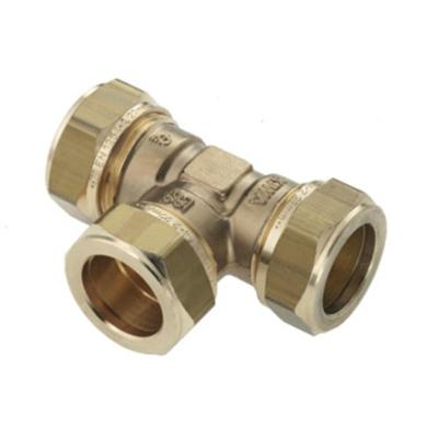 Bonfix knelkoppeling - T-stuk - 28mm x 28mm x 28mm - Messing