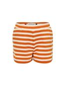 LOOXS Little Zomer sweat short meisjes gestreept - oranje - thumbnail