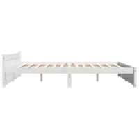 Bedframe massief hout wit 180x200 cm - thumbnail
