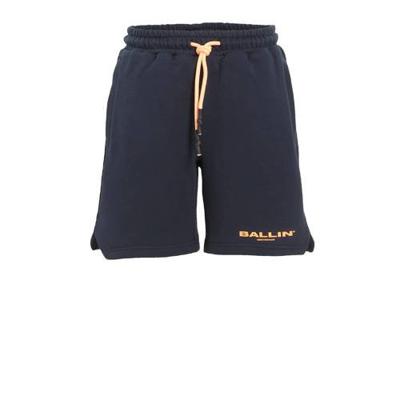 Ballin slim fit sweatshort met logo donkerblauw Ballin slim fit sweatshort met logo donkerblauw