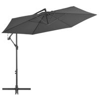 Zweefparasol met aluminium paal 300 cm antracietkleurig - thumbnail