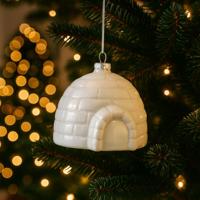 Eskimo glas L9b8,1h7,7 cm winterwit Decoris - Decoris - thumbnail