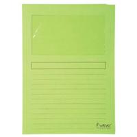 Exacompta L-map met venster Forever, pak van 100 stuks, lichtgroen - thumbnail