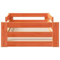 Bedframe zonder matras massief grenenhout wasbruin 80x190 cm - thumbnail