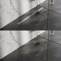 Tegelinlegrooster Brauer Chrome Edition Omkeerbaar tbv Douchegoot STD/W/PS 110x7 cm Inclusief Afstandhouders - thumbnail