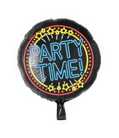 Neon folie ballon party time - thumbnail