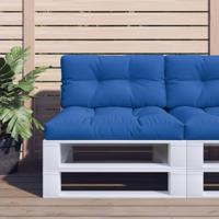 VidaXL Palletkussen 70x40x12 cm stof koningsblauw - thumbnail