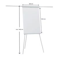 Franken Flipchart X-tra! Line® Standard Plus (b x h) 68 cm x 105 cm Lichtgrijs Incl. opbergbakje, Incl. papierhouder, Afwisbaar, In hoogte verstelbaar, - thumbnail
