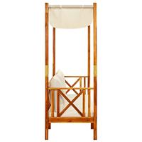 Tuinbank met luifel massief acaciahout - thumbnail