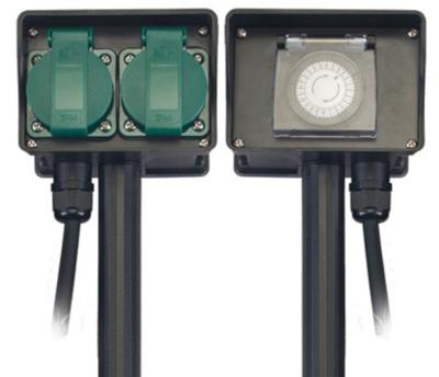2-weg stopcontact met timer gebruik buitenshuis schuko Velleman - Velleman 2-weg stopcontact met timer gebruik buitenshuis schuko Velleman - Velleman